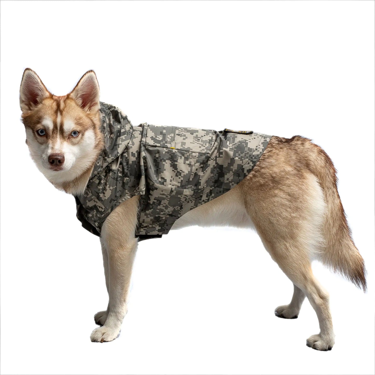 Light Camo Packable Army Dog Raincoat