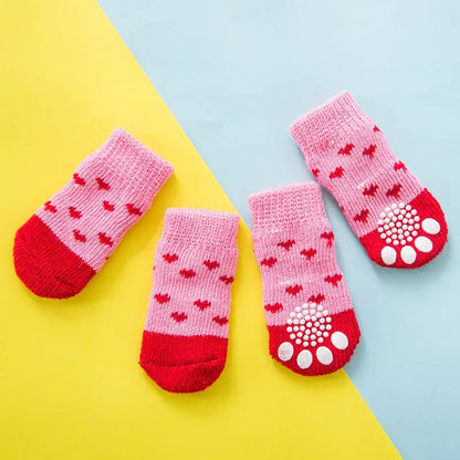 Cute Anti-Slip Dog Socks Set