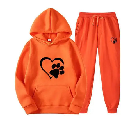 Dog Print Hoodie And Pants for Humans (men's sizing)