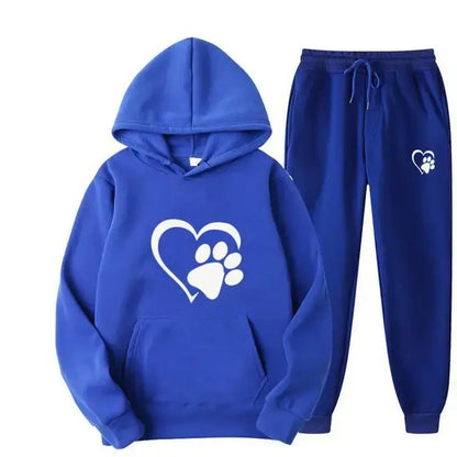 Dog Print Hoodie And Pants for Humans (men's sizing)