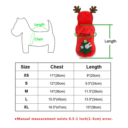 Christmas Cat Clothes Small Dogs Cats Santa Costume