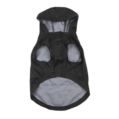 Black Packable Army Dog Raincoat