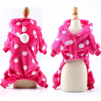 Winter Warm Fleece Dog Jumpsuit