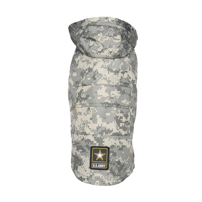 Light Camo Packable Army Dog Raincoat